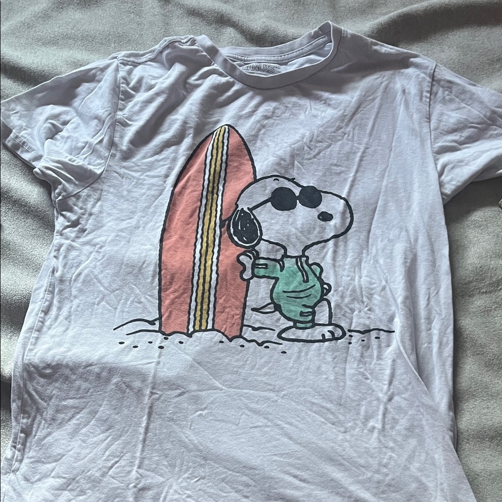 Peanuts Snoopy Surfboard Tee - White
